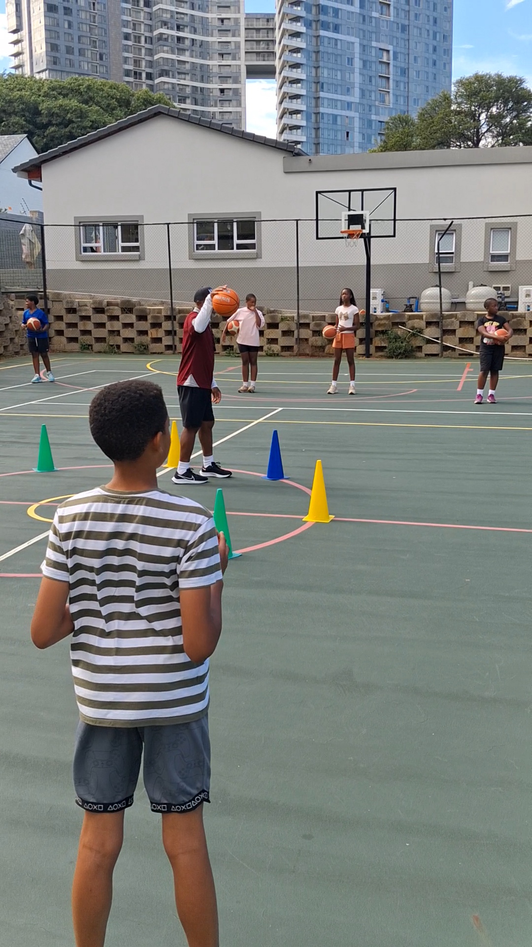 Basketball training session